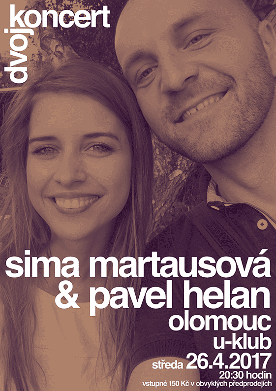 plakát koncert Helan a Martausová Olomouc